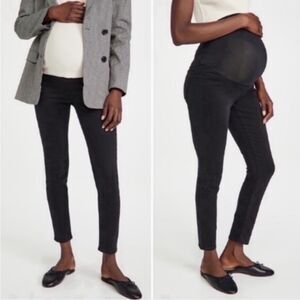 NWT‎ Madewell Maternity Over the Belly Skinny Jeans Black Size 30 Stretch Denim
